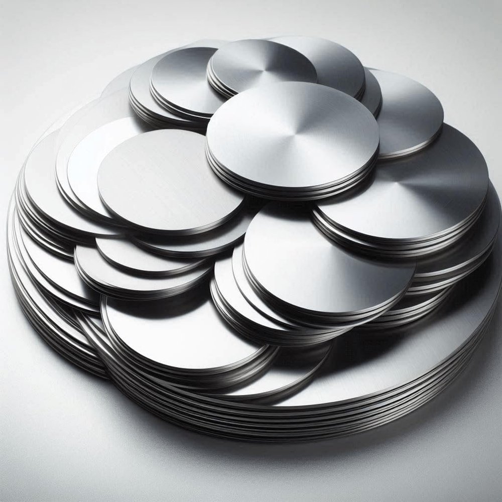 V2A Stainless Steel Round Disc, 210 x 3 mm