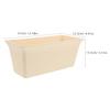 Abaodam Rectangular Beige Plastic Window Box for Gardening view 2