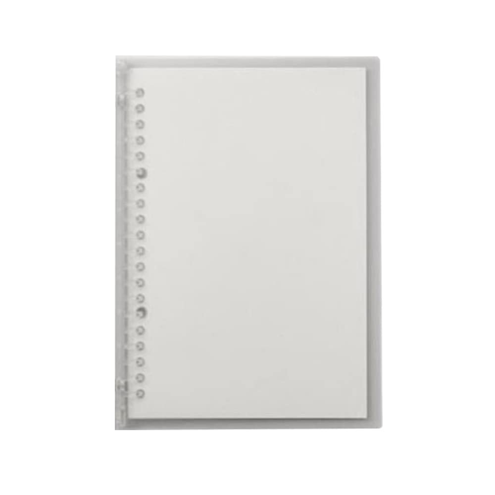 Refillable Notebook with Loose-Leaf Pages, Flexible PP Binder Cover, 30 Lined Sheets