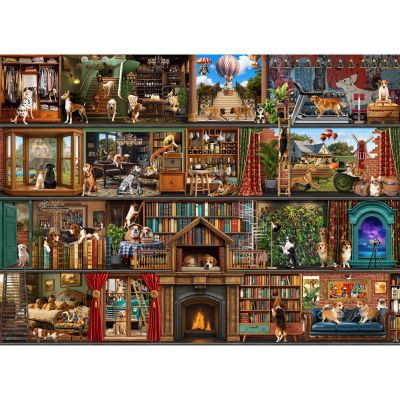 HUADADA Adult Puzzle, 1000 Pieces, The Fantastic Life of Dogs