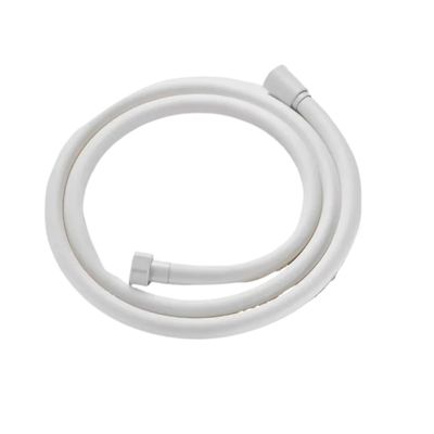 1-Pc. Smooth Flexible Shower Hose, Silver-Black, G1/2 Universal, White, 200 cm