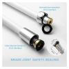1-Pc. Smooth Flexible Shower Hose, Silver-Black, G1/2 Universal, White, 200 cm view 3