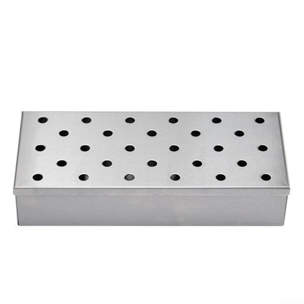 Reusable Stainless Steel Smoker Box for Grilling with Large Wood Chip Capacity, for Gas and Charcoal Grills