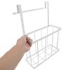 STOBAZA Hanging Basket Kitchen Organizer with Integrated Towel Holder, White view 3