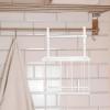 STOBAZA Hanging Basket Kitchen Organizer with Integrated Towel Holder, White view 4