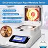 Halogen Moisture Analyzer, 0.01% Accuracy, 120 g Capacity, Touchscreen, Laboratory Moisture Analyzer for Agricultural Testing+ view 2