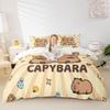 Homewish Kawaii Cartoon Capybara Bedding Set 220x240 cm with 2 Pillowcases view 4