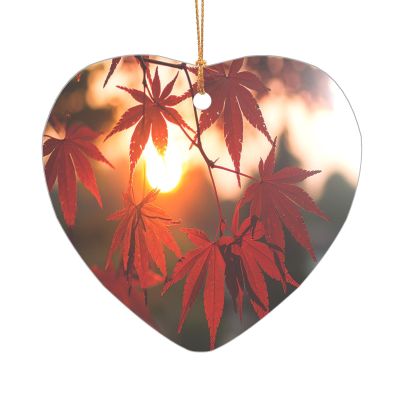 Shiny Premium Maple Leaf Christmas Ornaments, Acrylic Tree Decorations, Bulk Pack for Holiday & Party Decor