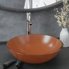 Homgoday Brown Bathroom Vessel Sink with Faucet and Drain Assembly – Model 3098454 view 1