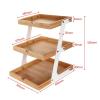 Kx9Lb8d 3-Tier Cake Stand and Bread Rack, White, 50 cm view 2