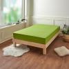 TRAUMSCHLAF Premium Interlock Jersey Fitted Sheet, 100% Cotton, Fits Mattresses up to 30 cm, 90x200–100x200 cm, Apple Green view 2