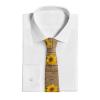 Ouyniei Men's Tie with Three Sunflowers Wood Print, Slim, Adjustable view 2