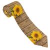Ouyniei Men's Tie with Three Sunflowers Wood Print, Slim, Adjustable view 3