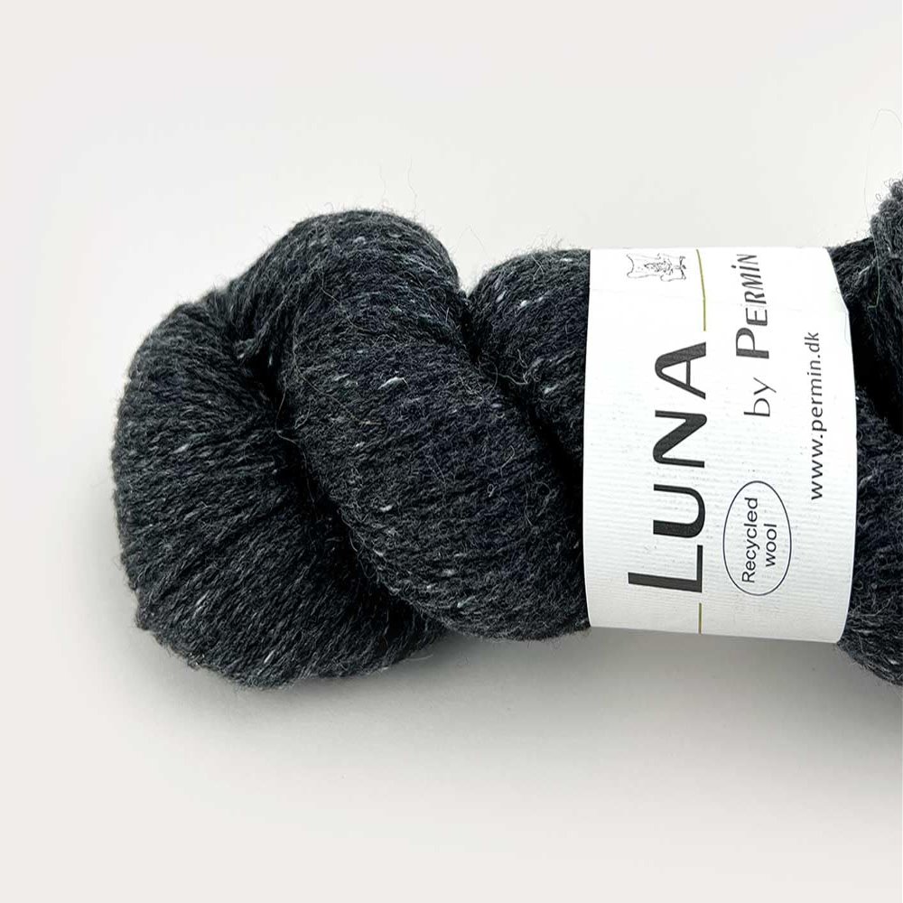 Luna by Permin 100% Recycled Virgin Wool (Mulesing-Free & OEKO-TEX), 01 Anthracite Gray