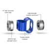 GRASAKY 1-Piece Flexible Coupling, 27 mm Diameter x 30 mm Length, Double-Loop Aluminum Alloy Encoder Coupling, 6 mm to 6 mm view 3