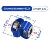GRASAKY 1-Piece Flexible Coupling, 27 mm Diameter x 30 mm Length, Double-Loop Aluminum Alloy Encoder Coupling, 6 mm to 6 mm view 4