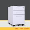 Mobile Vertical File Cabinet with Wheels, 3 Drawers, White Steel Organizer for Home and Office view 3