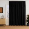 QINLIQIN Blackout Curtain with Gathering Tape, 240 x 255 cm, Black view 1
