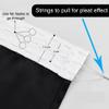 QINLIQIN Blackout Curtain with Gathering Tape, 240 x 255 cm, Black view 4