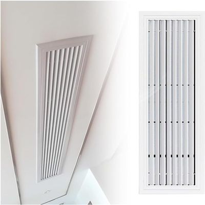 1-Piece Adjustable Ventilation Slot Cover with Filter, Durable ABS Gable/Attic Vent for Bathrooms and Cabinets (660 x 660 mm)