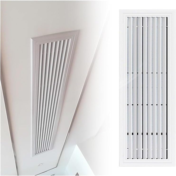 1-Piece Adjustable Ventilation Slot Cover with Filter, Durable ABS Gable/Attic Vent for Bathrooms and Cabinets (660 x 660 mm)