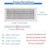 1-Piece Adjustable Ventilation Slot Cover with Filter, Durable ABS Gable/Attic Vent for Bathrooms and Cabinets (660 x 660 mm) view 3