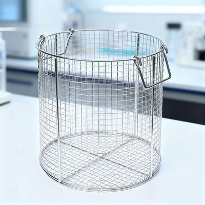 Stainless Steel Sterilization Basket for Medical Instruments and Laboratory Test Tubes