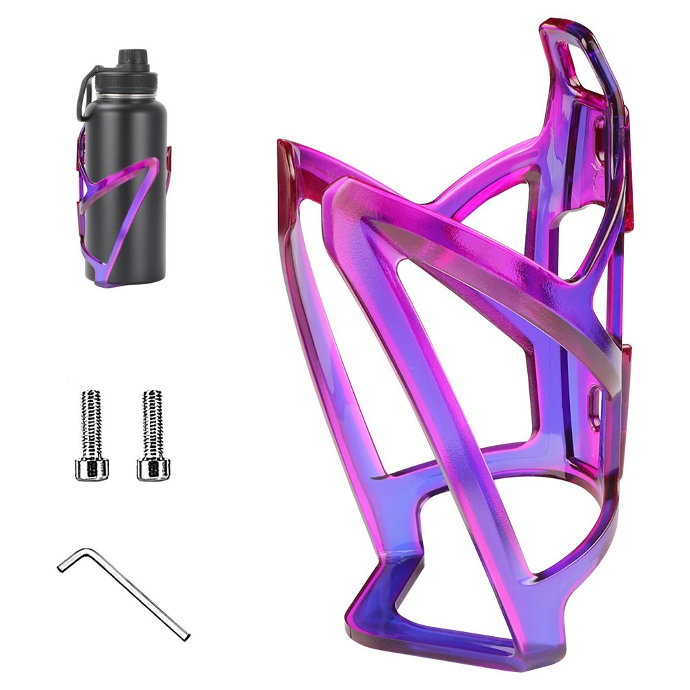 2-Piece Bicycle Water Bottle Holder for Bike, MTB, 13.5 x 7 cm, Mountain Bike Bottle Cage with Screws and Tool, Color B