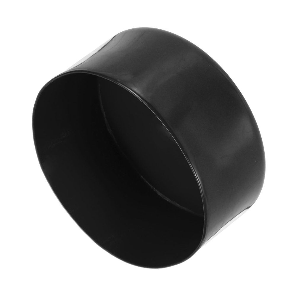QUARKZMAN 2-Pack Black Rubber End Caps, 115 mm ID x 80 mm H