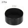 QUARKZMAN 2-Pack Black Rubber End Caps, 115 mm ID x 80 mm H view 2
