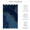 Navy Blue Polyester Shower Curtain, 180 x 240 cm, Abstract Y#236 view 2