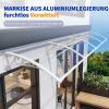Ddasam Front Door Awning with Dual-Side Drainage, UV Coating, Easy-Clean, 100 x 170 cm view 2