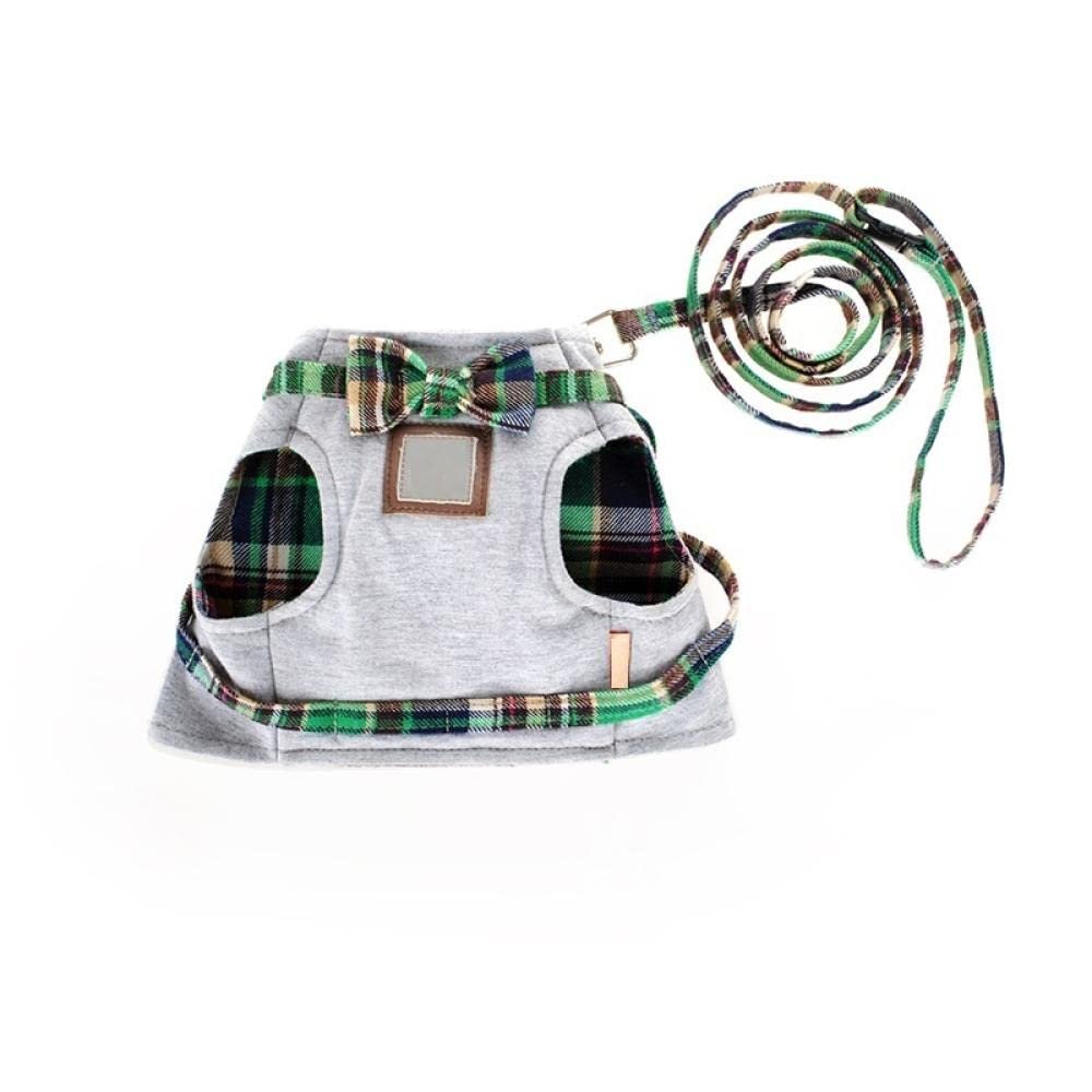 Green Dog Harness and Leash Set, Size M