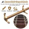Generic Stair Runner Rods, 10-Piece Set, Antique Brass Carpet Rods (66 cm) with Holders for Stair Runners, Ideal for Wood and Concrete Steps, Stylish Home Decor view 3