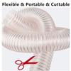 10 ft Flexible PU Dust Collection Hose, Heavy-Duty Hose with Stainless Steel Clamps for Shop Vacuums, Table Saws and Miter Saws, 90 mm Diameter view 4