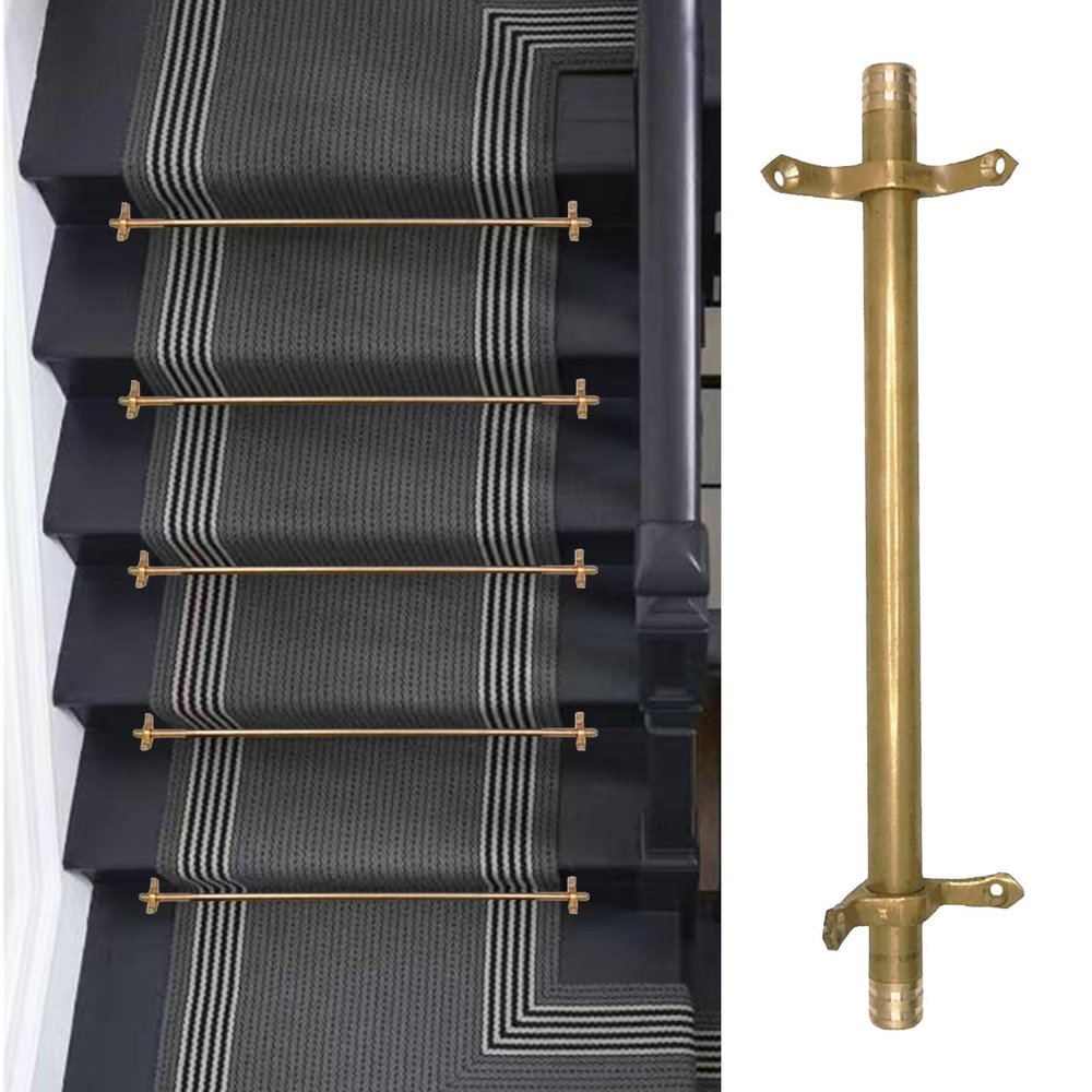 Adjustable Brass Stair Runner Rod, 50–130 cm