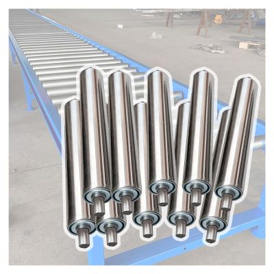 Conveyor Discharge Rollers, 10-Piece Heavy-Duty Set, 24 to 4 in, Stainless Steel, 32 mm Diameter