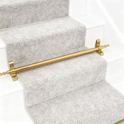 Generic Stair Runner Rods, Custom-Cut Brass Stair Runner Rods 61–122 cm, 6-Pack, for Hotels, Apartments, Theaters and Concert Halls, with Screws and Brackets, Durable