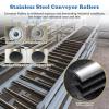 Conveyor Unloading Roller, 1.5-Inch Diameter, Stainless Steel, 5-Pack, 6.39-Inch Lengths view 2