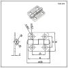 Stainless Steel Thickened Flat-Angle Door Hinge for Industrial Electrical Equipment, 1 Piece view 2