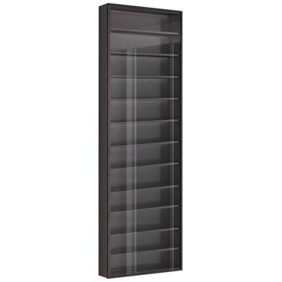 Wall Display Cabinet, Multi-Tier Shelf for Figures & Models, 5–12-Tier Storage Case with Doors, 101.6 x 32.5 cm