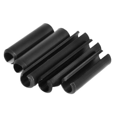 M10 Slotted Spring Pins, Black Carbon Steel, 10 x 16 mm, 2-Pack