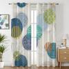 Havenix Geometric Circles Blackout Curtains, Retro Abstract, 220 cm Long, 2-Piece Set view 1