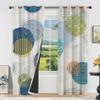 Havenix Geometric Circles Blackout Curtains, Retro Abstract, 220 cm Long, 2-Piece Set view 3