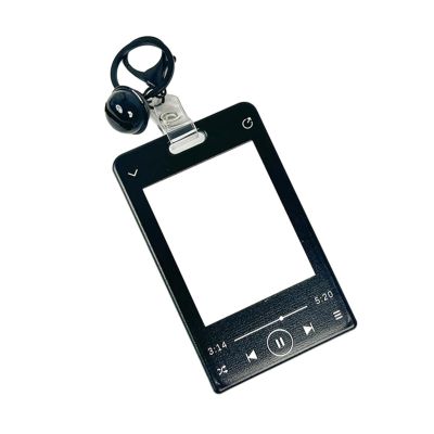 Music Player-Themed Bus Photo Card Holder Keychain