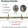 Gold Brass Stair Runner Rods, 71 cm, 5-Piece Set view 3