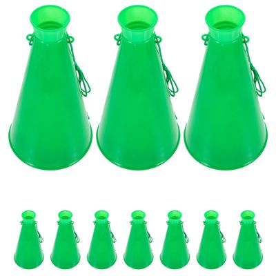 DECORNIJIA Stadium Horns, 8-Pack, Plastic, Green