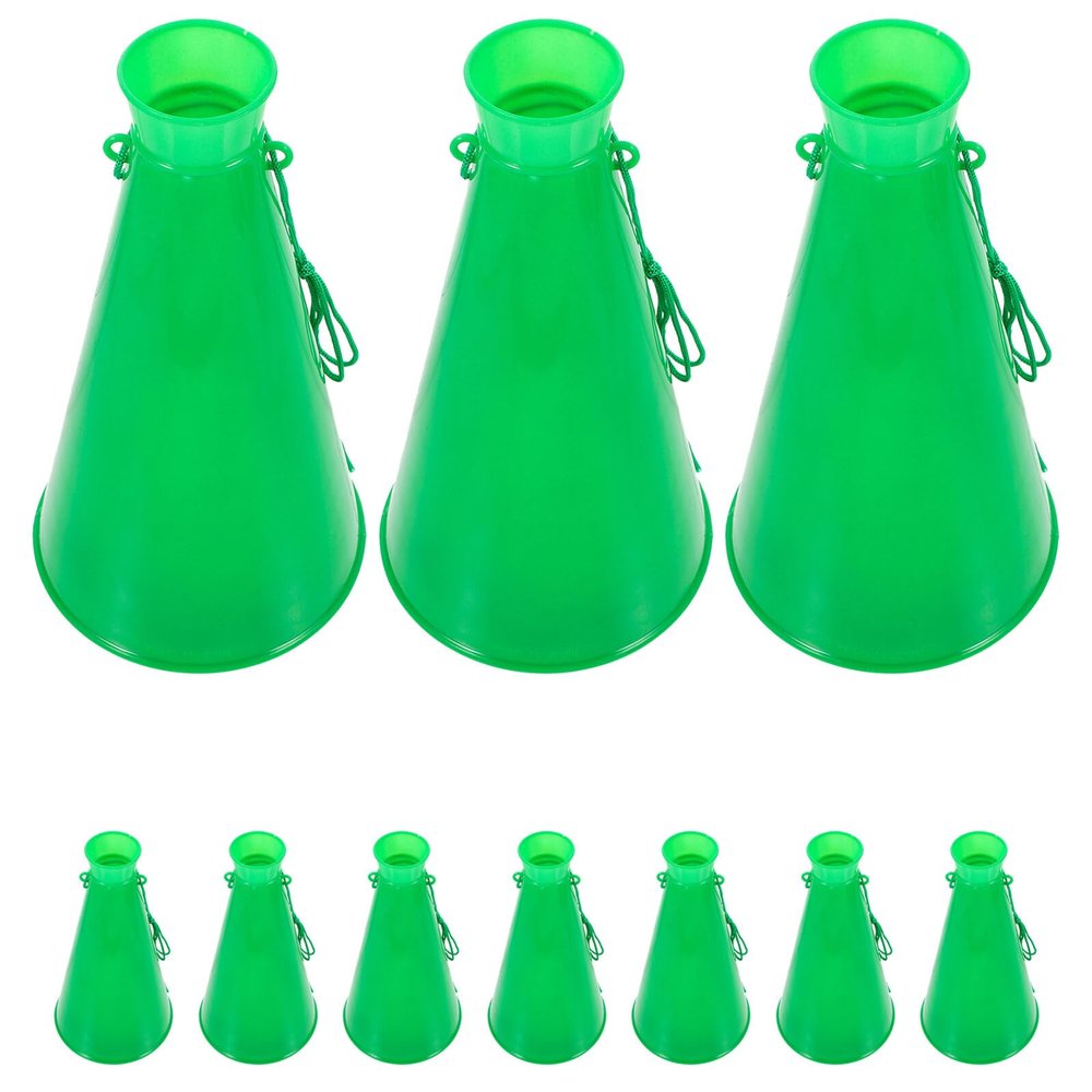 DECORNIJIA Stadium Horns, 8-Pack, Plastic, Green