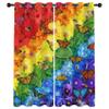 Havenix Rainbow Butterfly Flower Blackout Curtains, 2-Piece Set, 166 cm Long view 2