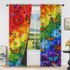 Havenix Rainbow Butterfly Flower Blackout Curtains, 2-Piece Set, 166 cm Long view 3